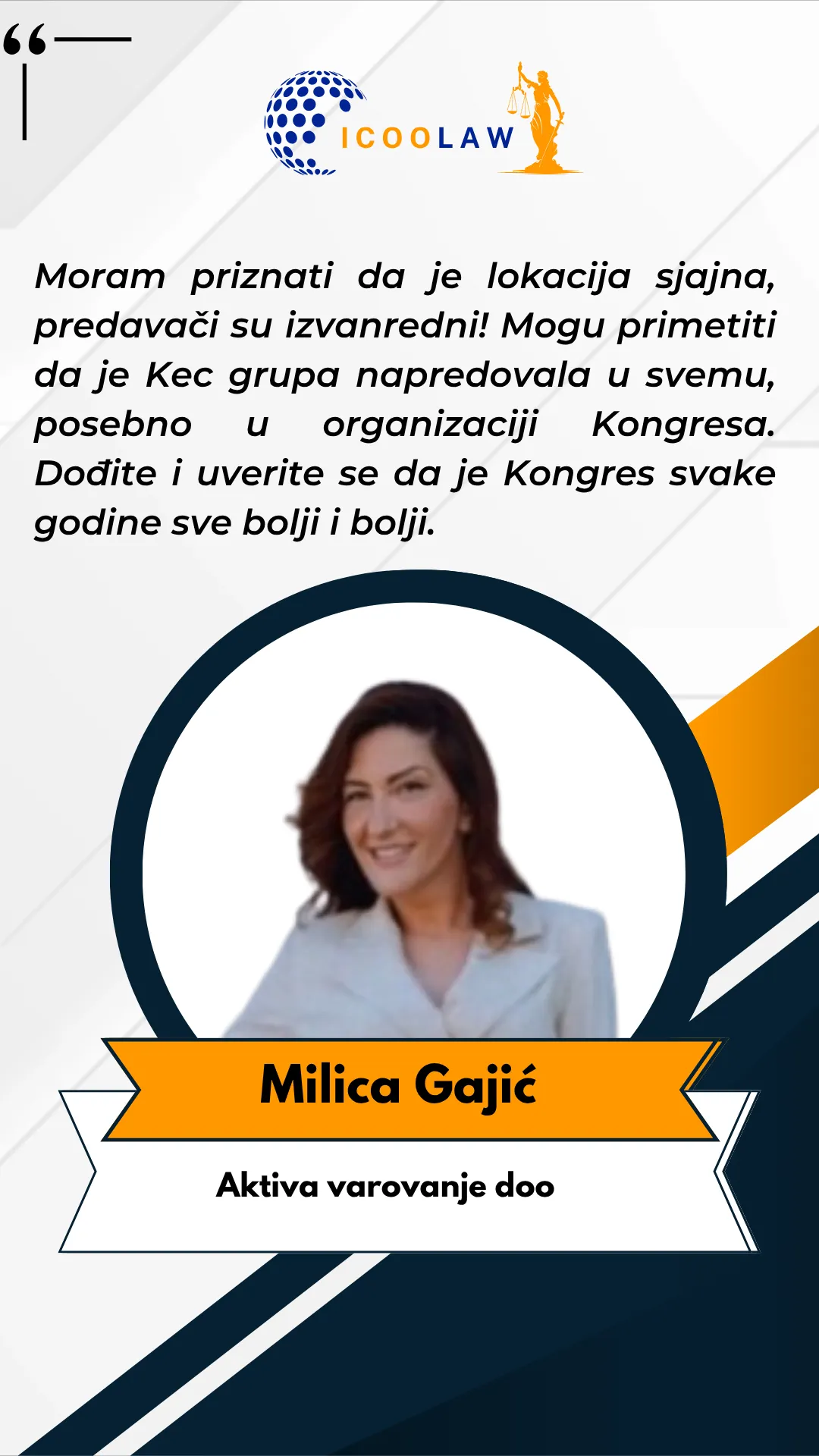 ICOOLAW Kongres 2027 - Utisci učesnika slika 8 ICOOLAW Kongres 2027 Utisci učesnika slika 8